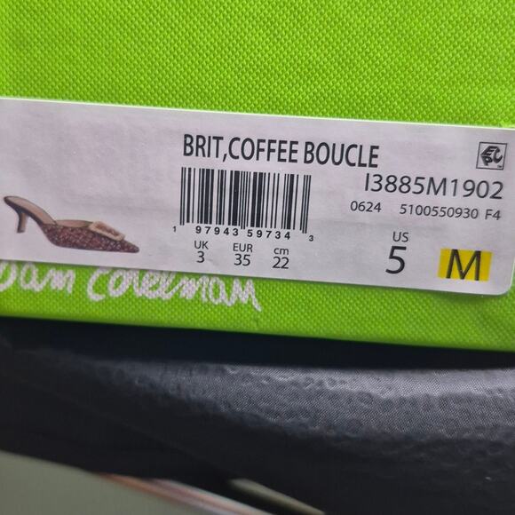 NEW Sam Edelman Women's Brit Mule Coffee Multi Boucle size 5 Medium - Picture 8 of 8